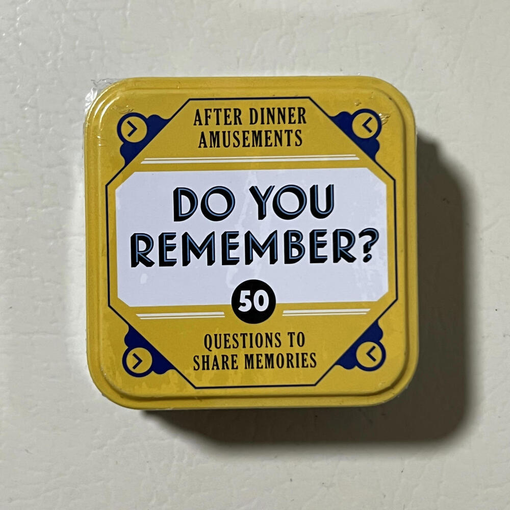 After Dinner Amusements Do You Remember? Card Game - 50 Questions to Share